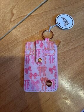Pink Bow Cardholder Keyring